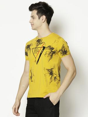 yellow printed t-shirt - 17129157 - Standard Image - 2