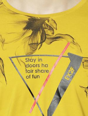 yellow printed t-shirt - 17129157 - Standard Image - 4