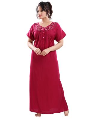 embroidered maxi gown - 17129424 - Standard Image - 2