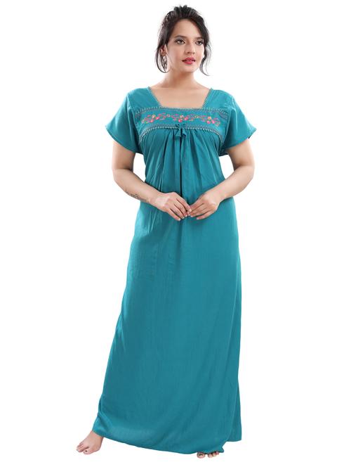 embroidered maxi gown - 17129429 - Standard Image - 1
