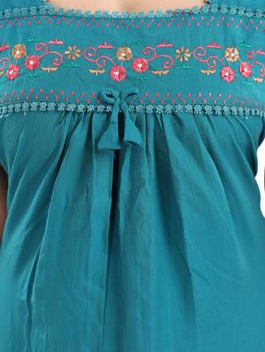 embroidered maxi gown - 17129429 - Standard Image - 4