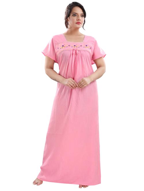 embroidered nightwear gown - 17129436 - Standard Image - 1