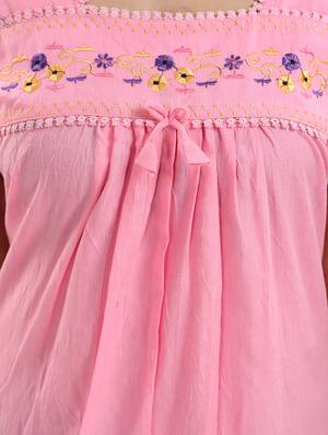 embroidered nightwear gown - 17129436 - Standard Image - 4