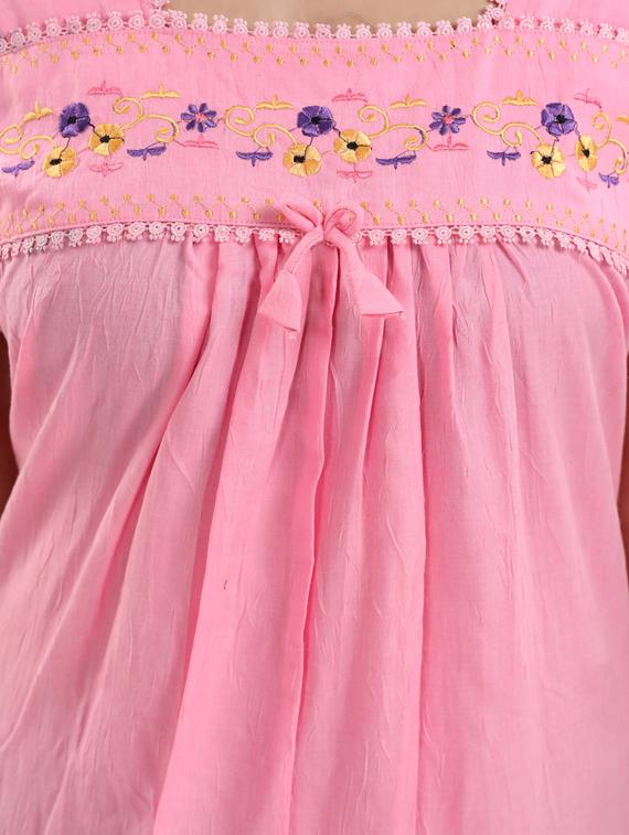 embroidered nightwear gown - 17129436 - Zoom Image - 4