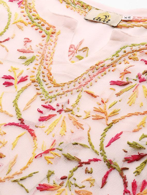 chikankari straight kurta - 17129885 - Zoom Image - 4