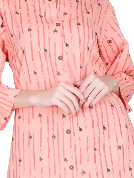 printed straight kurta - 17129960 - Zoom Image - 4