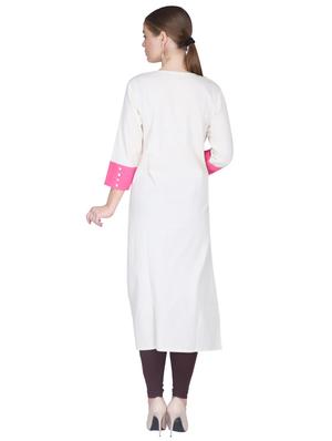 printed straight kurta - 17129962 - Standard Image - 3
