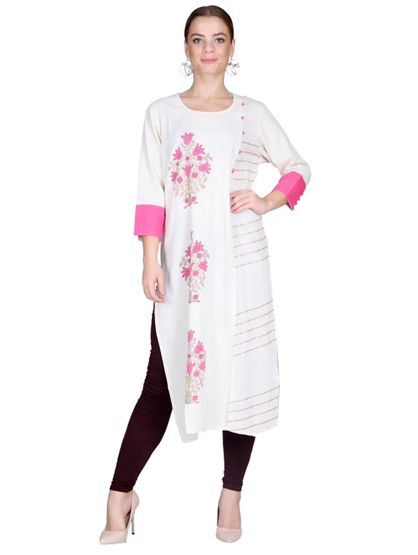 printed straight kurta - 17129962 - Zoom Image - 1