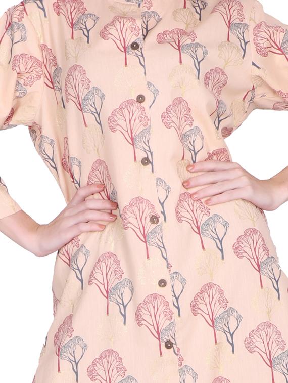 printed straight kurta - 17129964 - Zoom Image - 4