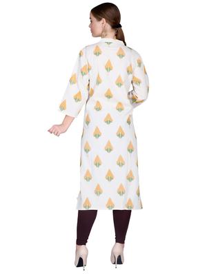 ikat straight kurta - 17129967 - Standard Image - 3