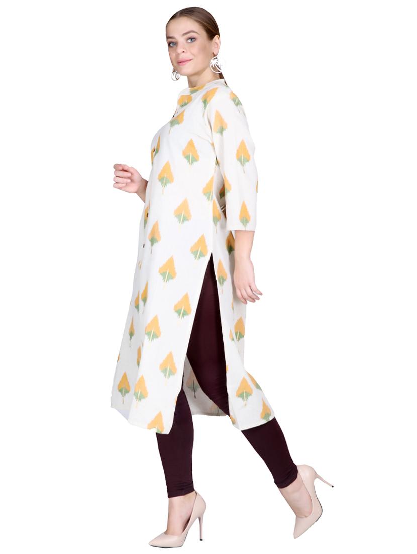 ikat straight kurta - 17129967 - Zoom Image - 2