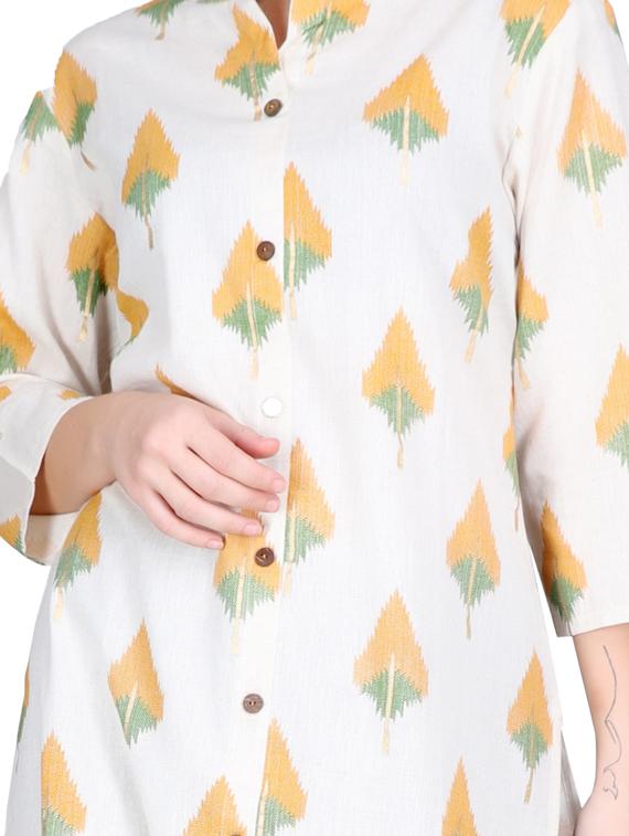 ikat straight kurta - 17129967 - Zoom Image - 4