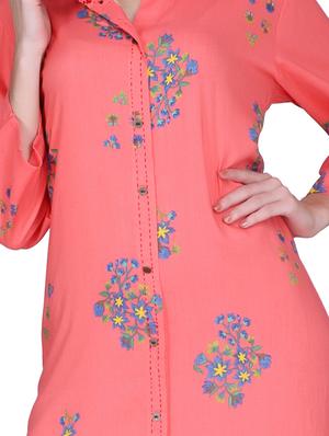 printed straight kurta - 17129977 - Standard Image - 4