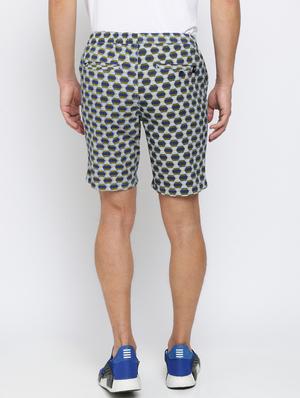 blue printed bermuda shorts - 17130225 - Standard Image - 3