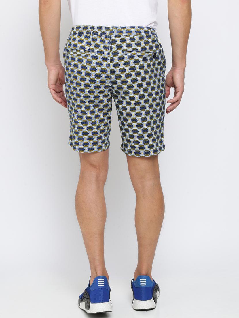 blue printed bermuda shorts - 17130225 - Zoom Image - 3