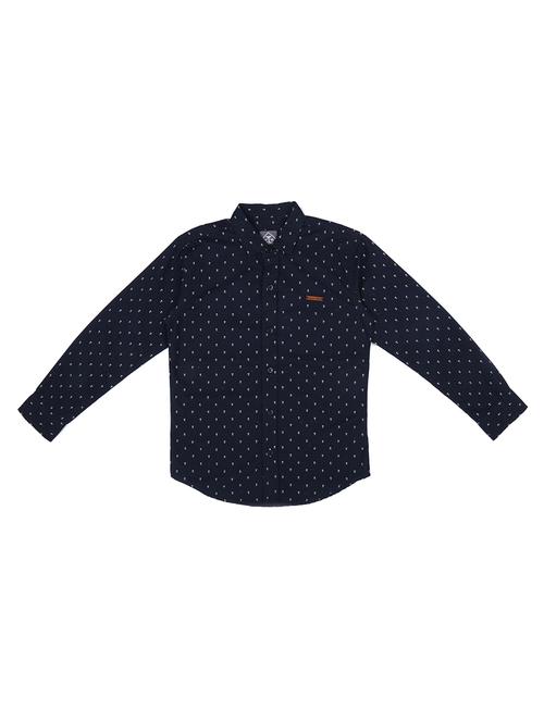 dark blue cotton shirt - 17130521 - Standard Image - 1