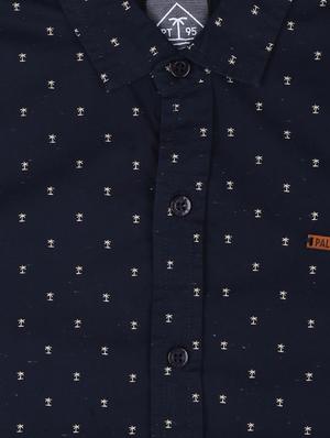 dark blue cotton shirt - 17130521 - Standard Image - 3