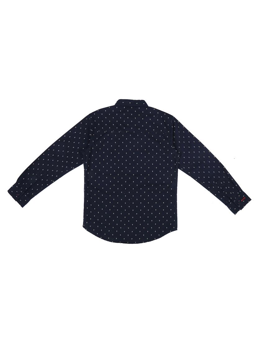 dark blue cotton shirt - 17130521 - Zoom Image - 2