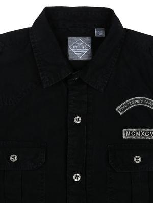black cotton shirt - 17130528 - Standard Image - 3