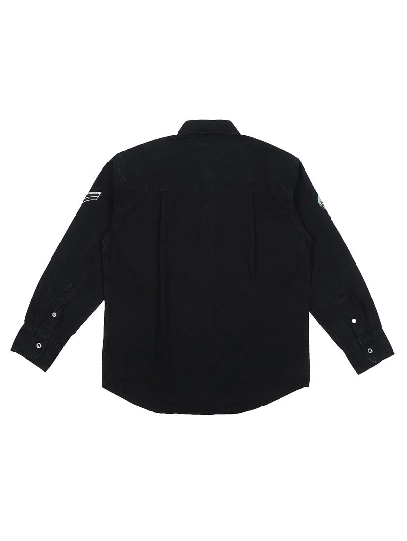 black cotton shirt - 17130528 - Zoom Image - 2