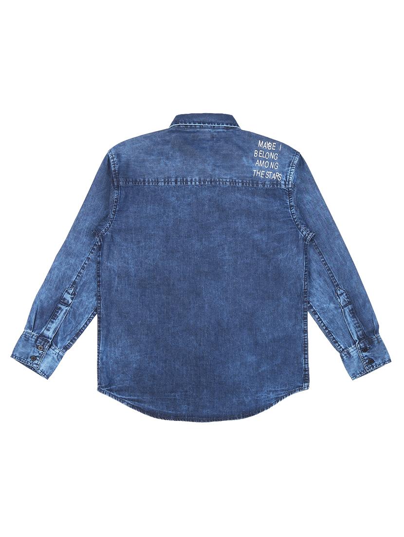 dark blue cotton shirt - 17130531 - Zoom Image - 2