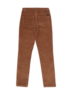 brown cotton blend casual trouser - 17130587 - Standard Image - 2