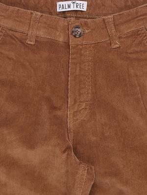 brown cotton blend casual trouser - 17130587 - Standard Image - 3