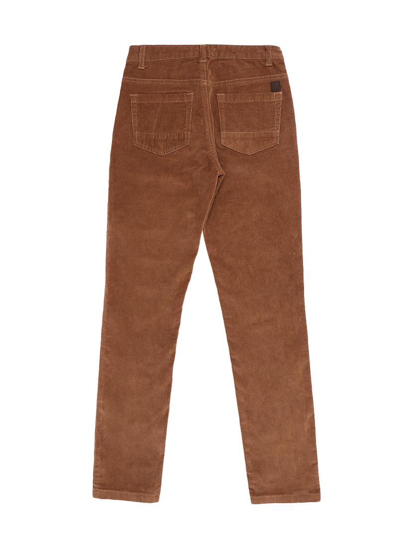 brown cotton blend casual trouser - 17130587 - Zoom Image - 2