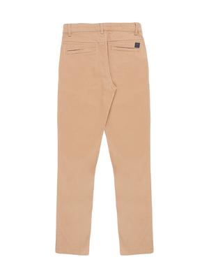 brown cotton blend casual trouser - 17130589 - Standard Image - 2
