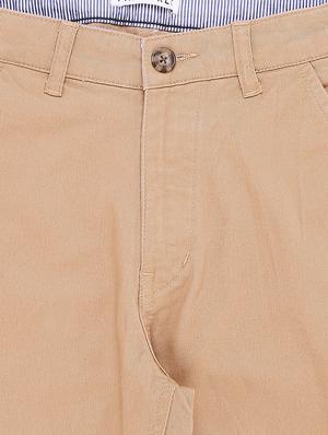 brown cotton blend casual trouser - 17130589 - Standard Image - 3