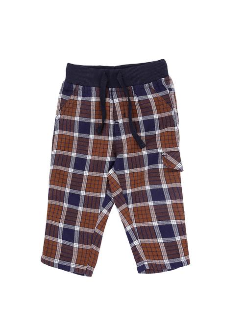 brown cotton blend casual trouser - 17130593 - Standard Image - 1