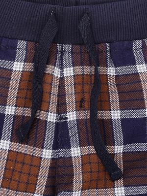 brown cotton blend casual trouser - 17130593 - Standard Image - 3
