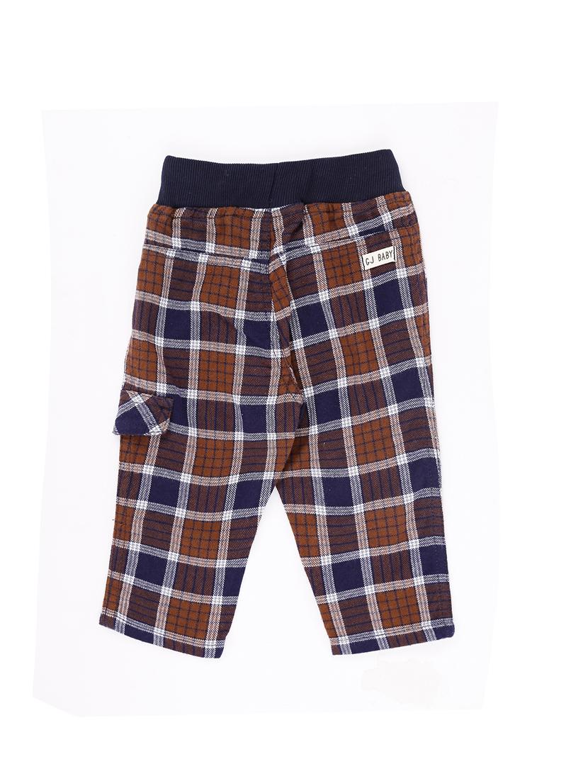 brown cotton blend casual trouser - 17130593 - Zoom Image - 2