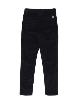 dark blue cotton blend casual trouser - 17130630 - Standard Image - 2