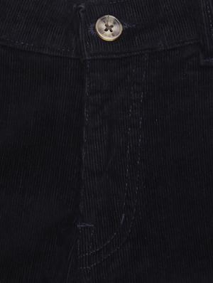 dark blue cotton blend casual trouser - 17130630 - Standard Image - 3