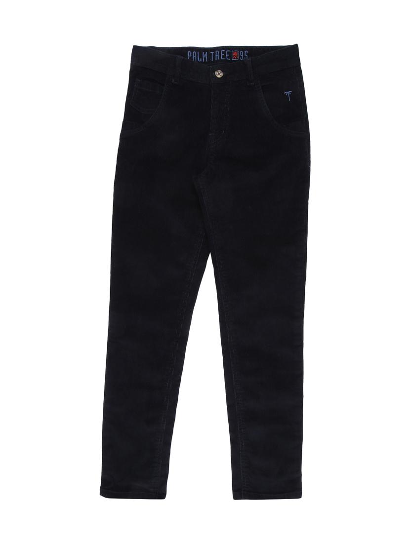 dark blue cotton blend casual trouser - 17130630 - Zoom Image - 1