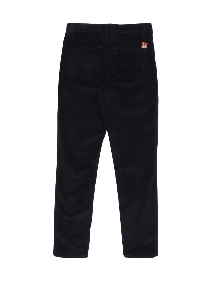 dark blue cotton blend casual trouser - 17130630 - Zoom Image - 2
