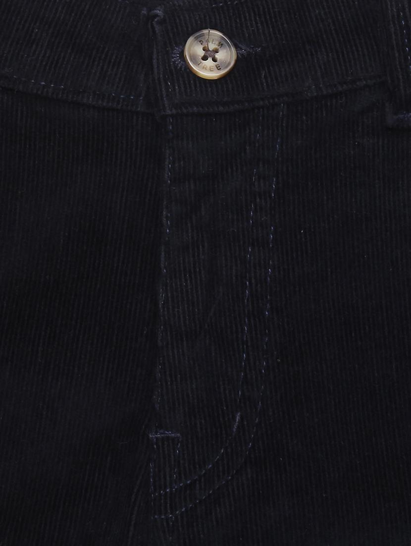 dark blue cotton blend casual trouser - 17130630 - Zoom Image - 3