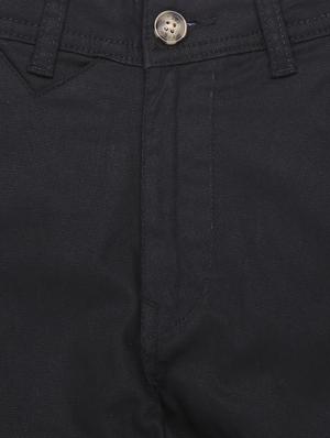 black cotton blend casual trouser - 17130632 - Standard Image - 3