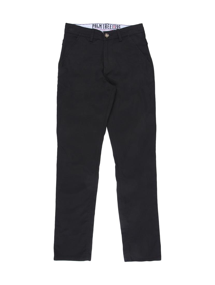 black cotton blend casual trouser - 17130632 - Zoom Image - 1