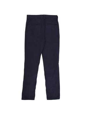 navy blue cotton blend casual trouser - 17130643 - Standard Image - 2