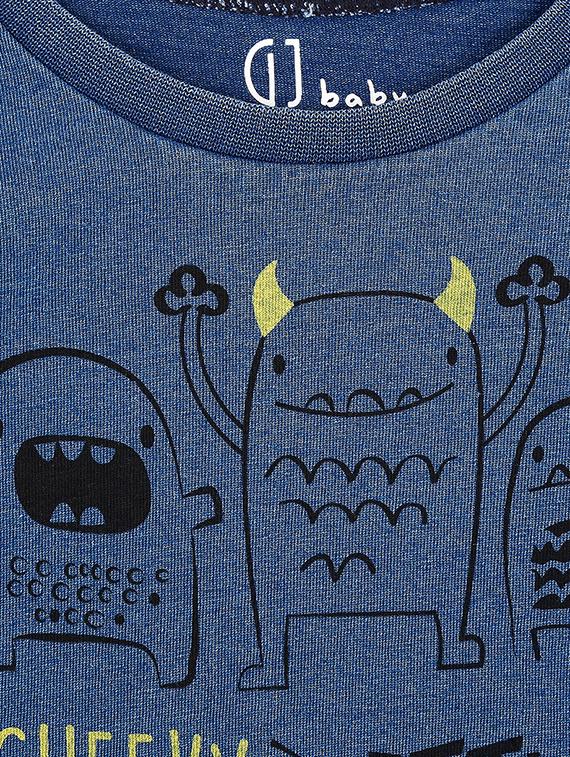 blue cotton tshirt - 17130669 - Zoom Image - 3