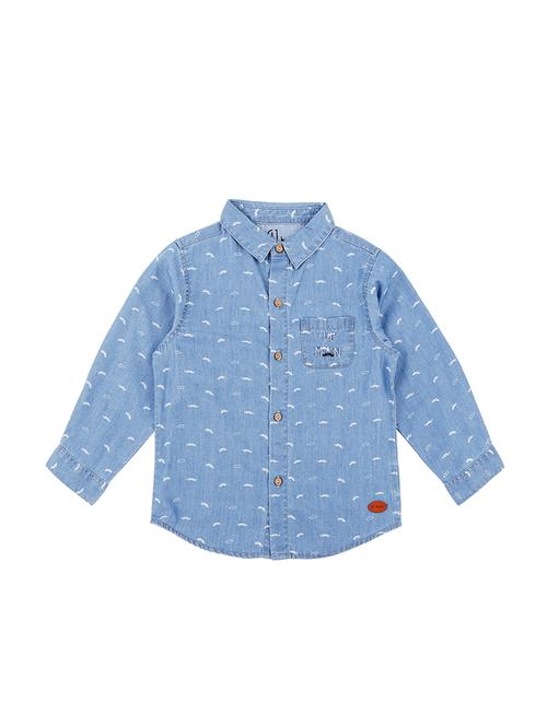 blue cotton shirt - 17130737 - Standard Image - 1