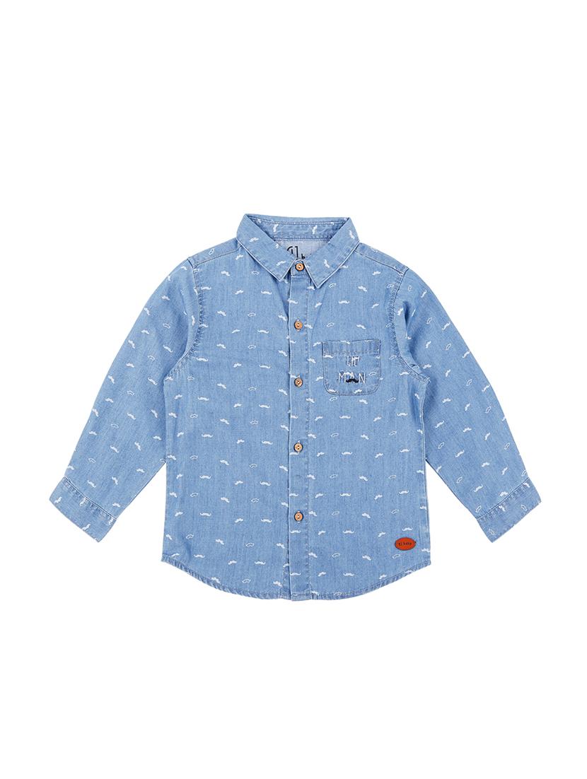 blue cotton shirt - 17130737 - Zoom Image - 1