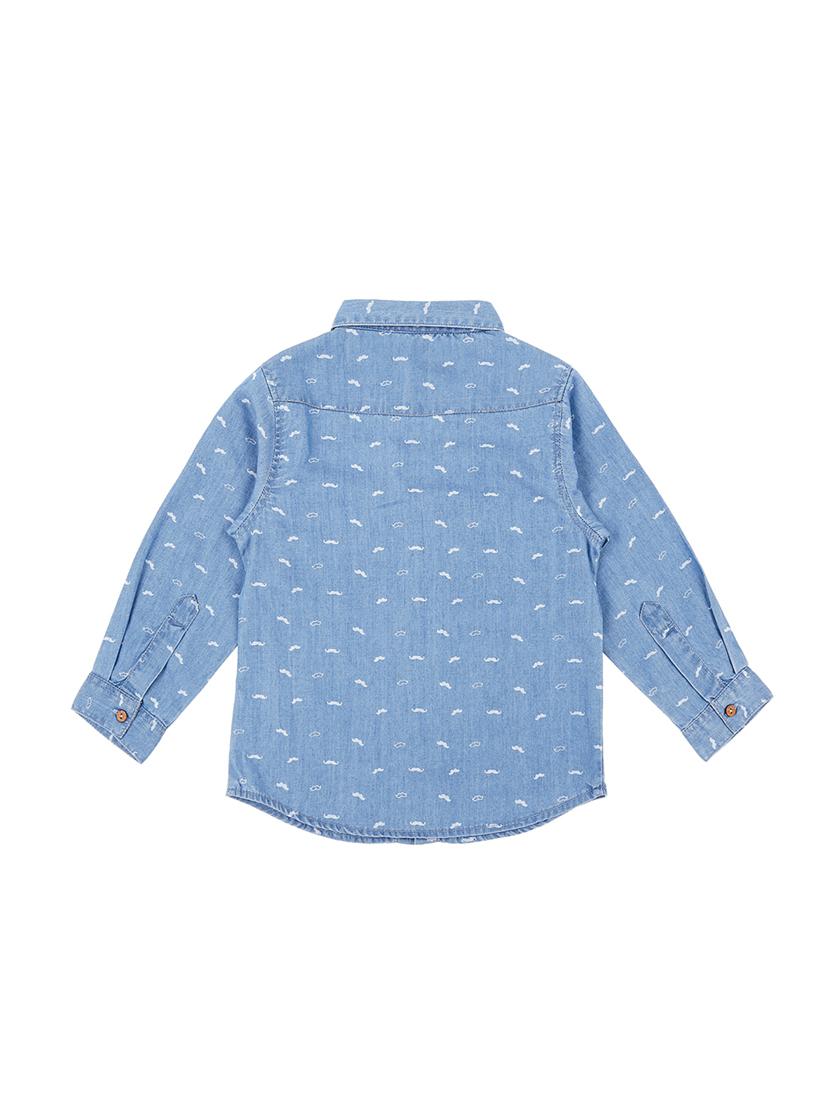 blue cotton shirt - 17130737 - Zoom Image - 2