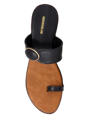 black one toe sandals - 17130881 - Standard Image - 3
