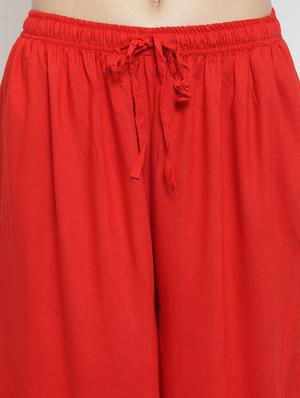 drawstring waist flared palzzo - 17130890 - Standard Image - 5