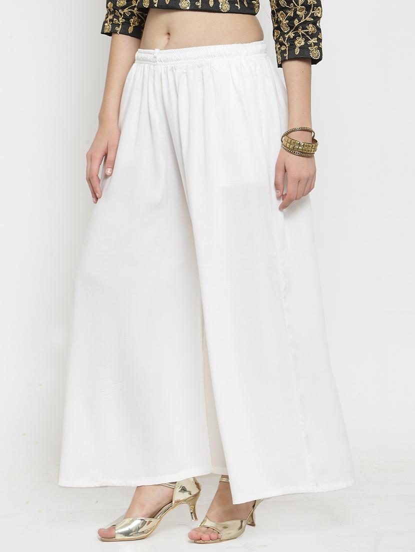 drawstring waist flared palzzo - 17130892 - Zoom Image - 2