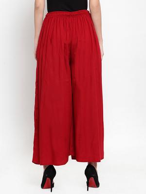 drawstring waist flared palzzo - 17130895 - Standard Image - 3