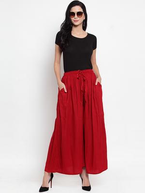 drawstring waist flared palzzo - 17130895 - Standard Image - 4